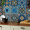TOARTI 24 Stück Bunt Fliesenaufkleber,Mosaik Küche Wandaufkleber,DIY Marokkanischer Fliesenfolie für Badezimmer,Wandfliese Aufkleber Fliesensticker,Wasserdicht Selbstklebende Treppenaufkleber,15×15CM