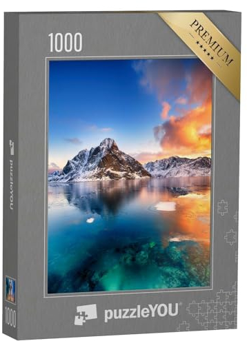 puzzleYOU: Puzzle 1000 Teile „Schöner Sonnenaufgang: Norwegen, Lofoten“ – aus der Puzzle-Kollektion Lofoten