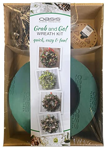 OASIS Grab And Go Warm Beautiful Floral Wreath Making Kit, WWK, 38.5 x 20.5cm