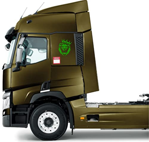 DualColorStampe Adesivi compatibili con Scania Iveco Man Daf Volvo per camion tir furgone Leone decorazioni camion accessori auto stickers COD.0225(lime)