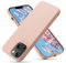 OIIAEE Silicone Case Designed for iPhone 13 Case, Ultra Slim Shockproof Protective Liquid Silicone Phone Case with Soft Anti-Scratch Microfiber Lining, 6.1 inch, Sand Pink