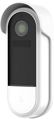 Logicom Verdrahtete, Verbundene Türklingel, kabelgebunden, Alexa/Google, USB-Kabel, Netzladegerät, Selbstklebende Aufkleber, Home_Ringy, weiß