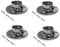 TERF® Polished Chrome Curtain Wardrobe Rod Pole Socket with Holding Screw for Up to 25mm Diameter Curtain Rail Wall Mount Rod Pole Holder Closet Lever Rail Socket with Fixing - Pack of 4