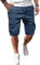 JMIERR Kurze Hosen Herren Baumwolle Cargo Shorts Herren Sommer Freizeithose mit Taschen Blau S