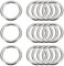 sourcing map Metall O Ringe, 15stk. 20mm (0.79) ID 3mm Stärke Mehrzweck Nicht-geschweißt O-Ring Schnalle für Handwerksgürtel Geldbeutel Tasche Hardware Herstellen, Silber Ton