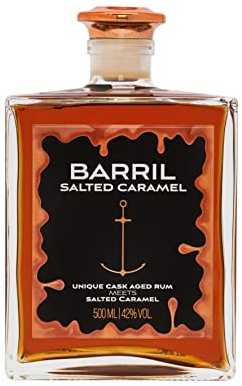 Barril Rum | Barril Salted Caramel Cask Aged Rum | 500 ml | Süß-salzige Aromen von Sahnekaramell und Premium-Meersalz | In Bourbon-Eichenfässern gereift | 42% Vol.