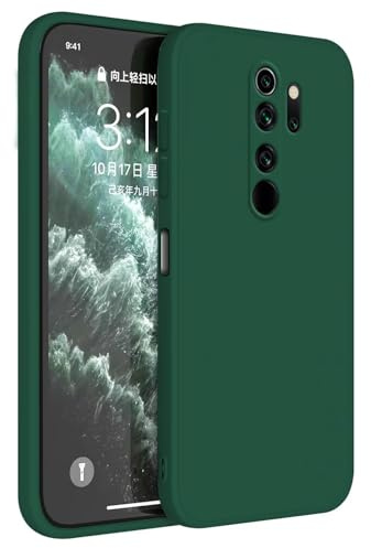 Topme Cover per Redmi Note 8 Pro (6.53 Inches) Custodia Case, Protezione Della Pelle Della Custodia in Silicone Tpu - Verde scuro