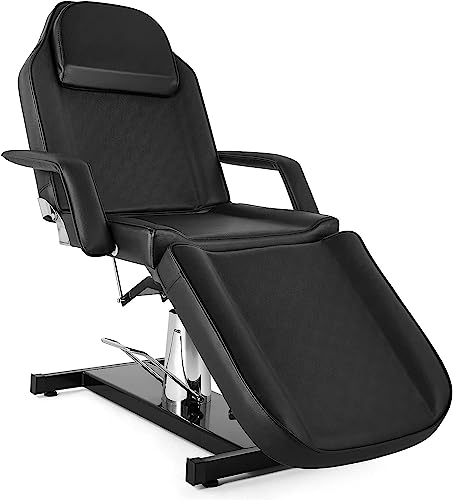 TactFire Hydraulische Kosmetikliege Therapieliege Massageliege Tattoo-Liege Gesichtsbett Massagetisch, schwarz