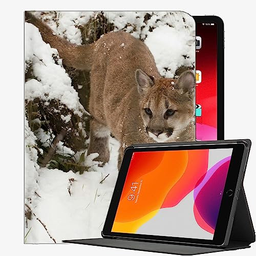 YENDOSTEEN Hülle für iPad 10.2 Zoll 2021 9th /2020 8th /2019 7th Gen,Schneebaby Klappständer Schutzhülle mit Automatischem Schlaf/Aufwach