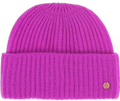 FRAAS Damen Mütze aus Kaschmir - 24 x 20 cm - warme Beanie mit Rippenmuster