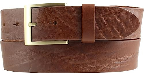 BELTINGER Gürtel aus Vollrindleder Used-Look 4 cm | Jeans-Gürtel für Herren mit goldener Gürtelschließe 40mm | Ledergürtel Vintage-Look 4cm