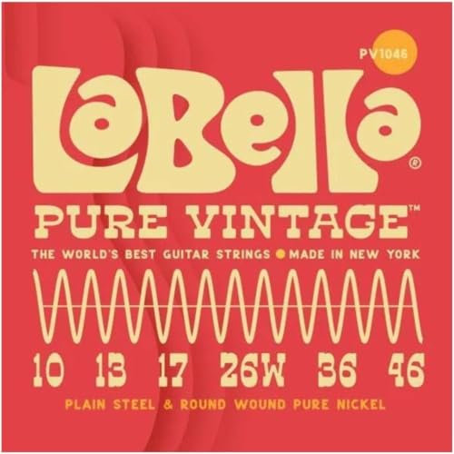 La Bella PV1046 Pure Vintage R 010/046 - Cuerdas para guitarra eléctrica