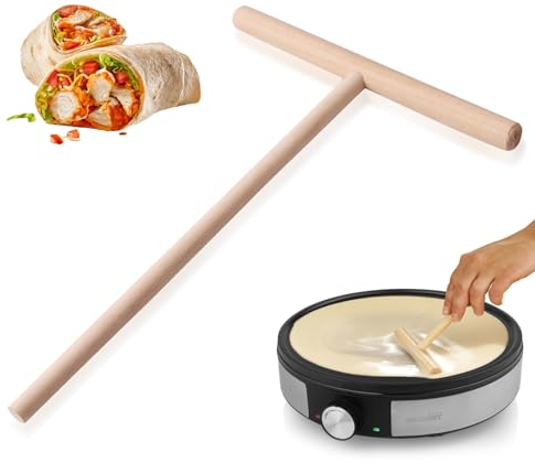 Crepes Wender Zubehör Crepes Set Crepes Verteiler Winkelpalette Holz Crepes Verteiler,Crepes Zubehör,Teigverteiler für Crepes,Crepes Maker Zubehör-Pfannkuchen