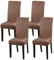 Fuloon Wildlederimitat Stuhlhussen 4er Set Stretch Esszimmer Hussen Set für Stühle Retro Stuhlhussen Stuhl Hussen waschbar Kunstleder Stuhlhussen