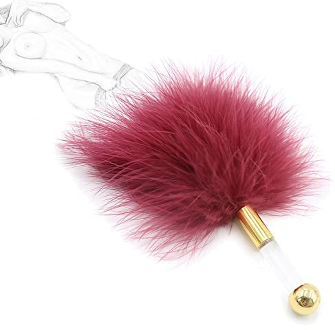 Plume de luxe chatouilleur fouet sexe érotique flogger amour plume clitoris fouet avec poignée en acrylique BDSM bondage fessée slapper paddle lit contraintes flirt jouet sexuel pour couples adultes