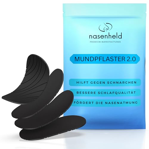NASENHELD© Mundpflaster Schlafen 35er-Set - NEUHEIT 2024 - Mouth Tape for Sleeping Mund Tape gegen Schnarchen Stopper Mundtape Schlaf Schnarchstopper Schlafpflaster Schnarchpflaster Mundkleber Nachts