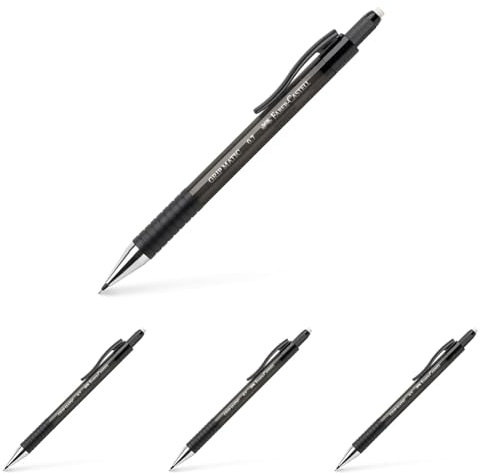 Faber-Castell 137799 - Porte-mine Grip Matic - Noir - 0,7 mm (Lot de 4)