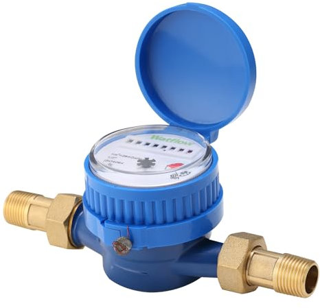 Watflow - 1,27 cm NPT Wasserzähler, Kaltwasserzähler für Garten oder Haushalt