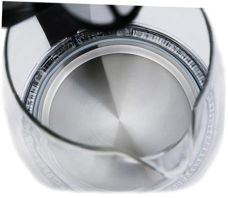 PRETYZOOM Wasserkessel Wasserkocher aus Glas Wasserkocher Wasserkocher elektrischer Teekessel Black