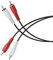 HDSupply cable RCA, 2.50m cable de audio RCA, audio estéreo cable RCA, 2x enchufe RCA a 2x enchufe RCA, para subwoofer, barra de sonido, TV, amplificador, hi-fi, negro