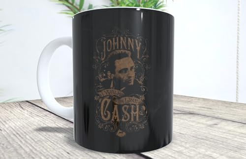 La Huella Personalisierbare Tasse von Johnny Cash – I walk the line – für alle Liebhaber des unwiederholbaren Man in Black.
