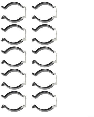 ZWEquipint 10Pcs Stainless Steel Spring Terry Clips,Tool Storage Clamp,For Garages,Workshops,And Sheds Tool Organization,20 30Mm Black Silver(25mm)