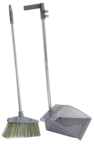 PACKOVE Escoba y Recogedor Juego De Limpieza con Mango Kit De Fregona y Recogedor