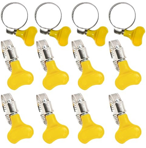 Yilceemy 12 pièces Collier Durite 21-44mm, Collier Serrage Inox, Réglable Collier Durite, pour conduite d'eau et de gaz