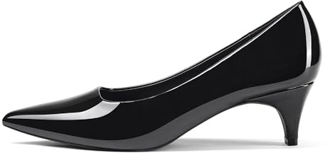 GENSHUO Damen Pumps Kitten Heel 5cm Spitze Zehen Slip On Bequem Büro Arbeit Hochzeit Alltag Elegante Low Heel Schuhe
