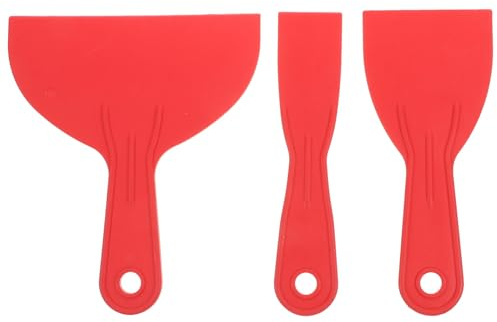 SAFIGLE 3 Stück Teiliges Spachtel Kunststoff Spachtelwerkzeug Flexible Füllspachtel Tapeten Schaber Trockenbau Raspel Abzieher für Wandfüllung und Farbentfernung