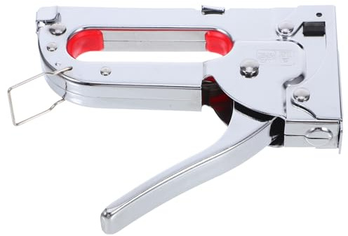 NAMOARLY Agrafeuse Manuelle Multifonction Métallique Argentée pour Tapissier et Cadre de Toile, Outil Polyvalent pour Bricolage et Fixation de Décoration
