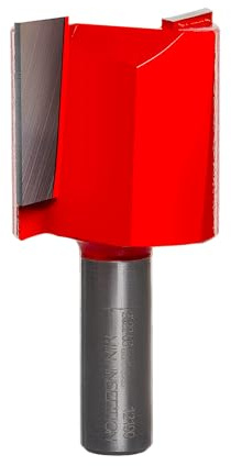 Freud 1-1/2 (Dia.) Double Flute Straight Bit with 1/2 Shank (12-190),Red