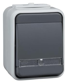 Elso ELG442619 Universaltaster separatem N-Leitungseinführungen 10A Steckklemme ATO, licht-basaltgrau