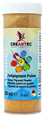 CREARTEC - wasserlösliches Farbpigmentpulver - in verschiedenste Materialien einmischbar - Zitronengelb - 100ml - Made in Germany