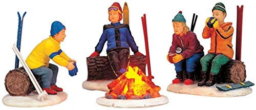 Lemax - Skiers Fire Camp 04468 Weihnachtsdorf Winterdorf Lagerfeuer