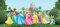 AG Design Prinzessinen Disney Princess Schloss Fototapeten, Vlies, Bunt, 202 x 90 cm