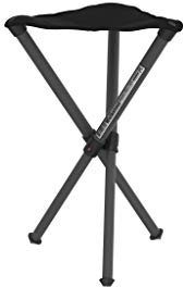 Walkstool - Modell Basic - Schwarz - 3-Beiniger Klapphocker aus Aluminium - Sitzhöhe 60 cm - Klapphocker Faltbar, Belastbar mit 175 kg - Hergestellt in Schweden