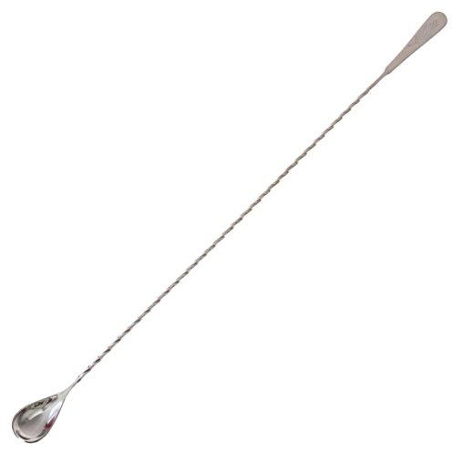 Mixologists 18 Extra Long Cocktail Mixing Glass Spoon Bar Stirring Spoon - Stainless Steel with Forged Rosemary Garnish on Handle