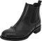 rismart Donna Brogue Wingtip Caviglia Alto Scivolare su Comfort Genuino Pelle Chelsea Stivali SN02052(Nero1,39 EU)