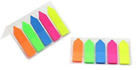 MoonyLI Haftnotizen,Haftmarker Flaggen Pfeil Tabs Page Marker,Mini Haftmarker Textstreifen Haftmarker Haftnotizen Klebezettel Page Marker Kleine Zettel. 5 Farben