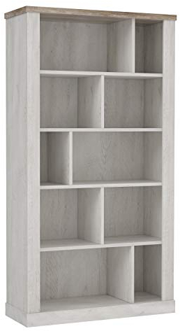 FORTE DURO Regal, Holzwerkstoff, Pnie Weiß /Antikeiche, 114,4 x 212 x 41,3 cm
