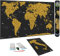 WIDETA Mappa del mondo da grattare in italiano, XXL (82x43cm)/ Carta patinata extra speso 300 g/m² e laminata con pellicola protettiva/Bonus Mappa dell'Italia y accessori