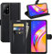 betterfon Handyhülle Kompatibel mit Oppo A94 5G | Premium Qualität TPU Klapphülle für A94 5G mit Kartenfächern | Magnetverschluss Handyhülle | Schwarz