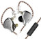 CCA KZ ZS10 Pro 4BA + 1DD Bass Drive In-Ear Headphones, HIFI Stereo Earbud Sweatproof Sports Headphones,Noise-Isolating Monitors for Musicians DJ Headphone,2 Pin Detachable Cable(with mic, Black)