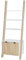 HOMCOM Libreria a Scala con 3 Mensole e Armadietto, Libreria a Scala Stile Nordico in Legno, 60x40x171cm, Rovere e Bianco
