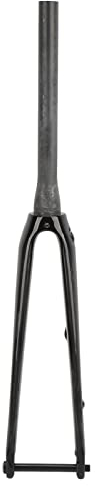Alomejor Vollcarbon Fahrrad Vorderradgabel, Rennrad, Konisches Rohr, Scheibenbremse, Harte Gabel mit Laufschaft(UD Hell)