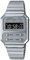 Casio Unisex Quartz Armbanduhr, 33.00mm GehäusegröÃŸe mit Silber digital Zifferblatt und Silber Metallarmband Armband A100WE-7BEF