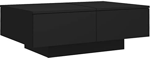 vidaXL Couchtisch Schwarz 90x60x31 cm Holzwerkstoff
