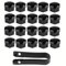 YIYEE 20 Pezzi 17mm Copridadi Ruota Copridado Protettivo, Copriserratura Esagonale per Auto, con Clip di rimozione Si Adatta alla Maggior Parte delle Ruote dell'auto(Nero)