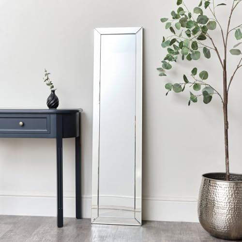 Melody Maison Full Length Bevelled Mirrored Wall Mirror 37cm x 140cm